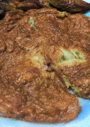 A picture of Tortang Talong (Filipino Eggplant Omelette).