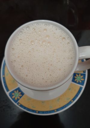 Una foto de Leche batida y café