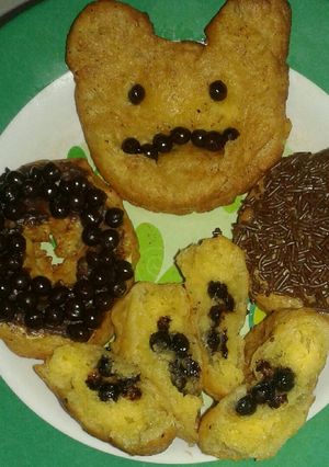 Foto resep donut kentang isi coklat chocochips