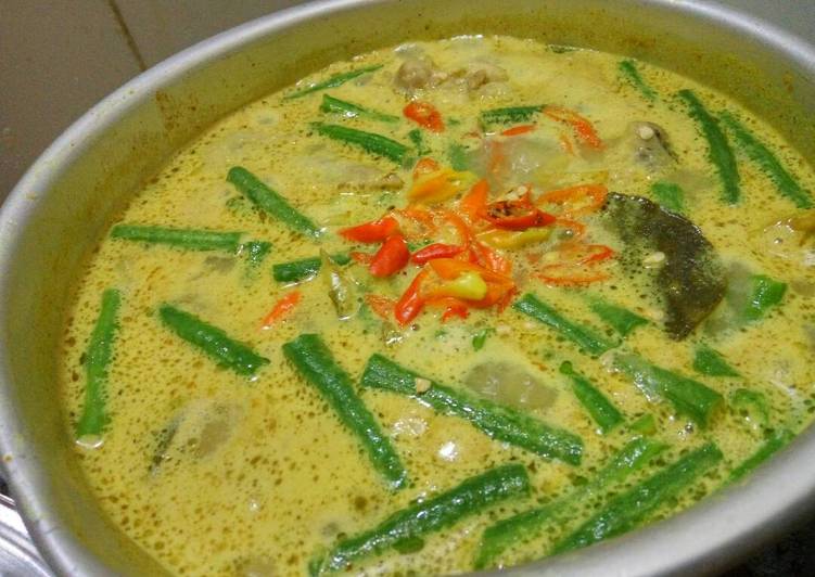 Bagaimana mengolah Gulai Kacang Panjang Sayap Ayam Lezat