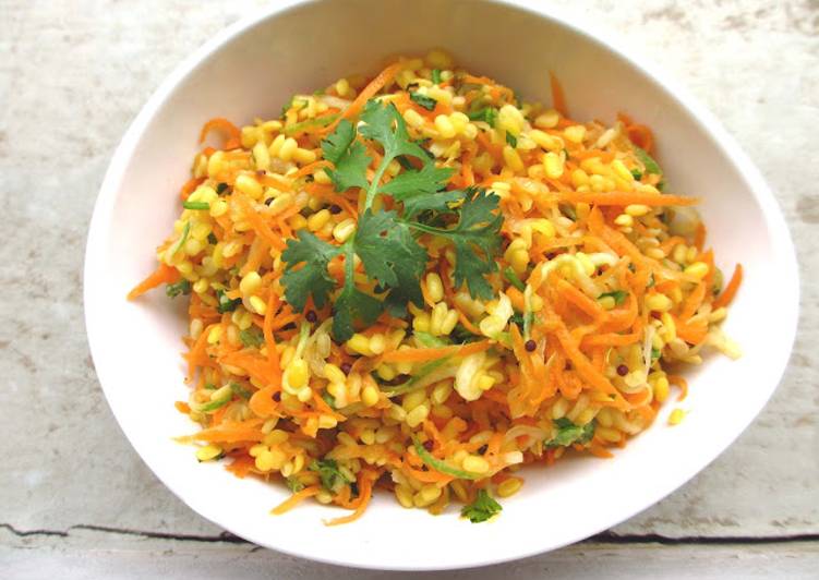 Moong Dal Salad (peeled split yellow moong beans)