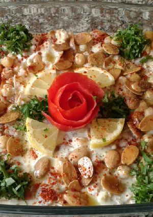 A picture of Chickpea Fatteh.