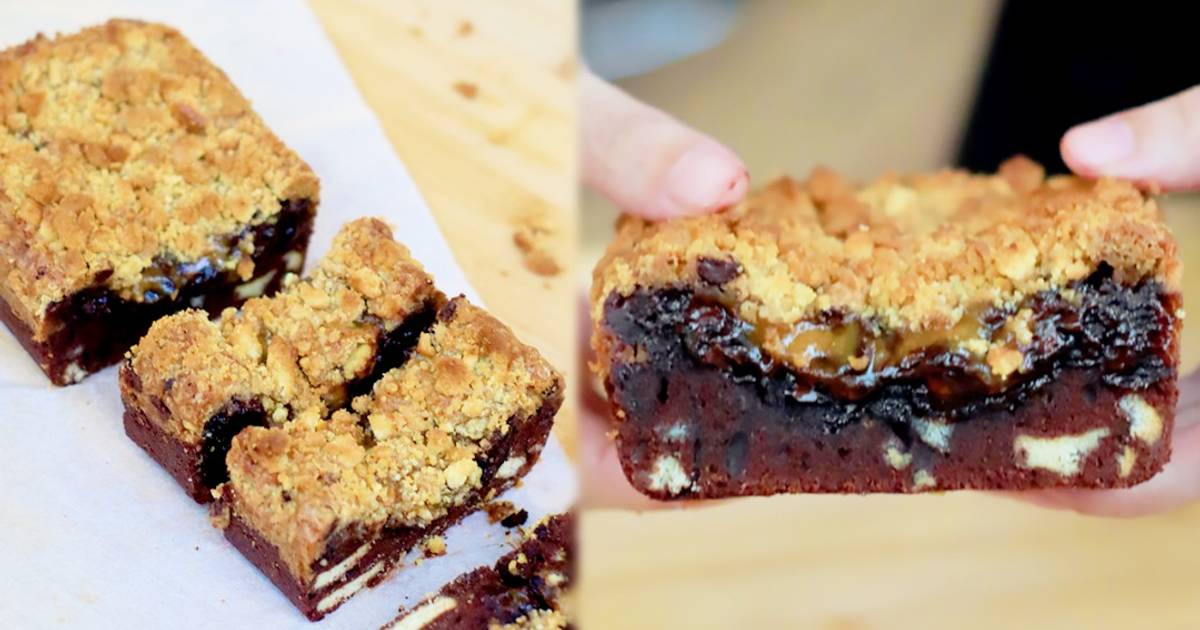 Resep Fudgy Cookie Brownies Tanpa Mixer Satu Gigit Tiga Tekstur! oleh