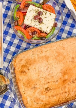 Une photo de Moussaka 🇬🇷 (recette Grecque authentique) avec aubergines