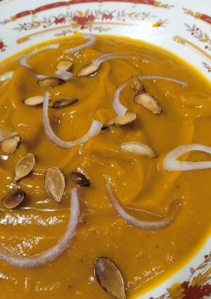 Una foto de Crema de calabaza