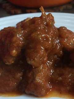 Una foto de Carne con tomate