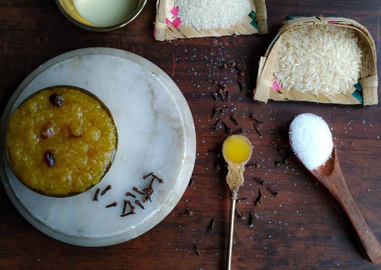 Rice Kesari Bath | Sweet Saffron Rice