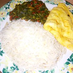 A picture of Fried spinach.