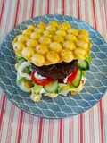 Herzhafter Bubbel Waffel - Burger