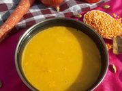 A picture of red lentil soup
