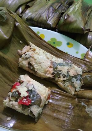 Foto resep Pepes tahu teri & jamur tiram