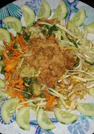 Foto resep Karedok sederhana (menu diet 😂😂