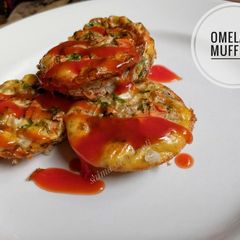 Omelette muffins A picture of Omelette muffins.