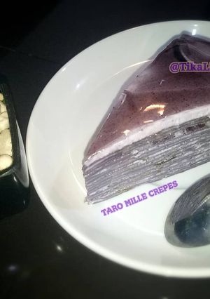 Foto resep Taro Mille Crepes Cake