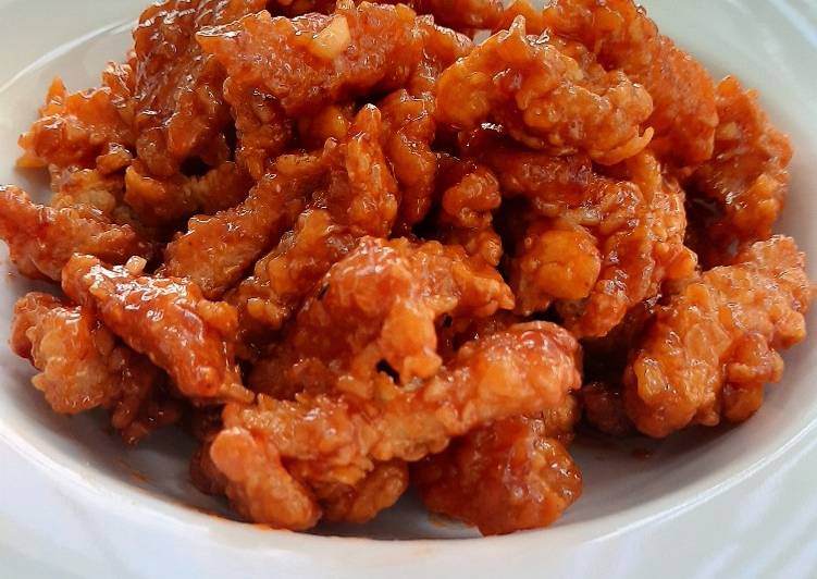Cara Gampang Menyiapkan Korean Spicy Chicken Gangjeong / Ayam Goreng Madu Pedas, Enak Banget