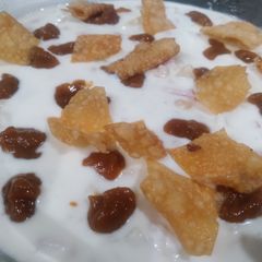 A picture of Papri chaat.