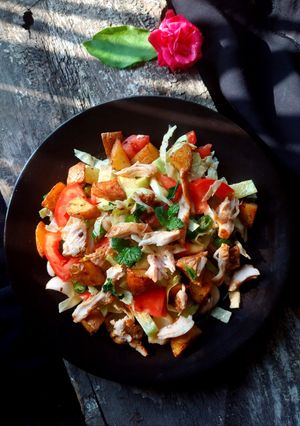 চিকেন পটেটো সালাদ রেসিপির প্রধান ছবি