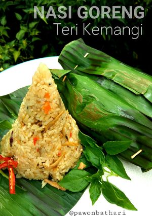Foto resep Nasi bakar teri kemangi