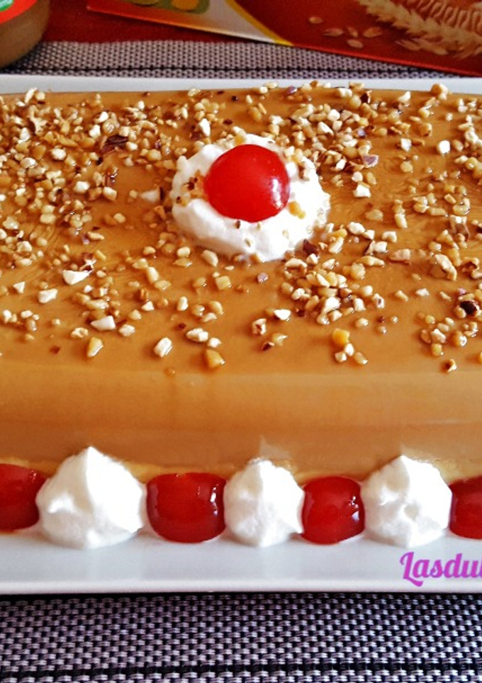 Una foto de Tarta-Flan de dulce de leche y galletas