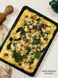 Spinach Beef Alfredo Pizza Square