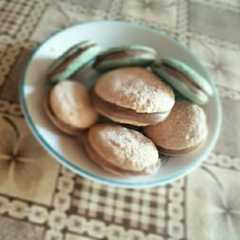 Una foto de Macarrones con relleno de chocolate