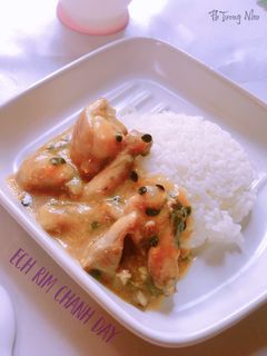 Hình của món Ếch rim Chanh Dây.