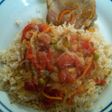 Healthy Meal: Brown Rice & Tomatoes Sauce