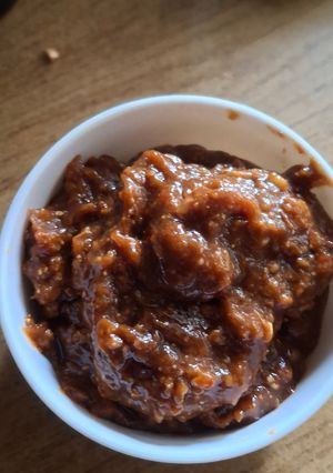 A picture of Wood apple chutney.