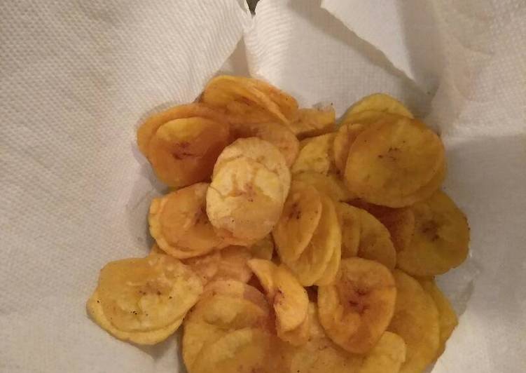 Fried Plantain Chips (homemade)