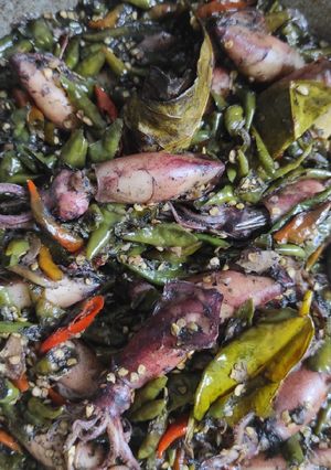 Foto resep Cumi tinta cabe hijau