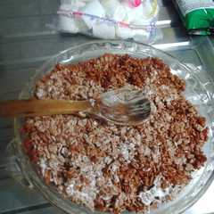 Una foto de Turrón de Masmelos y cereal
