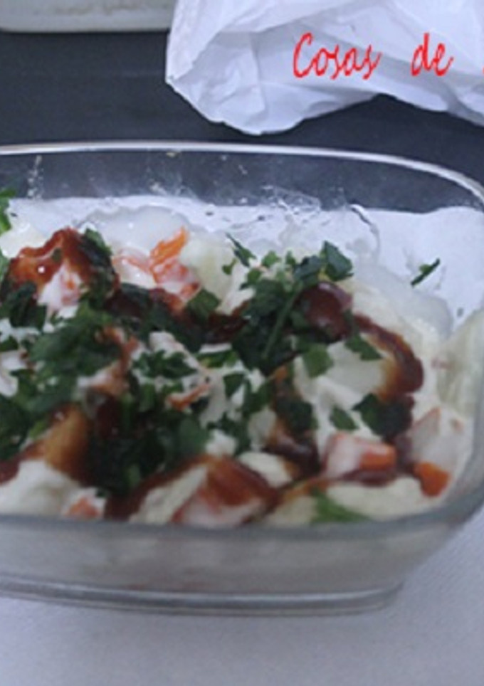 Una foto de Patatas cocidas con surimi y mayonesa