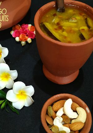 A picture of Raw mango dry fruits raab.