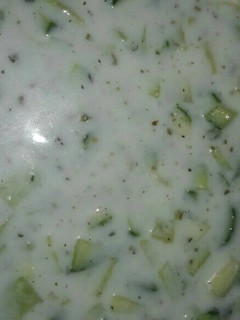A picture of Cucumber Salad with Yogurt.