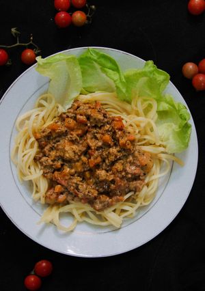 Hình của món Mì Ý Sốt Thịt Bò Bằm.