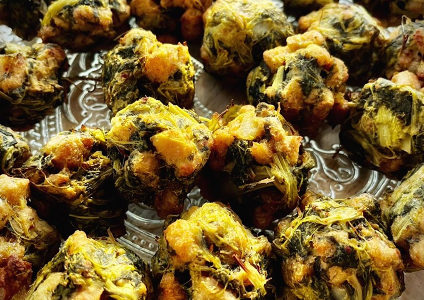 Albóndigas vegetarianas de soja texturizada y grelos (en airfryer)