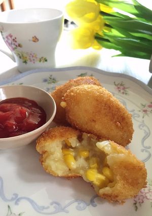 Foto resep Cheesy Corn Croquettes
