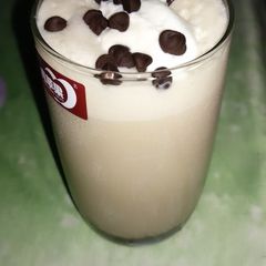 A picture of Cold frappe with Ice cream.