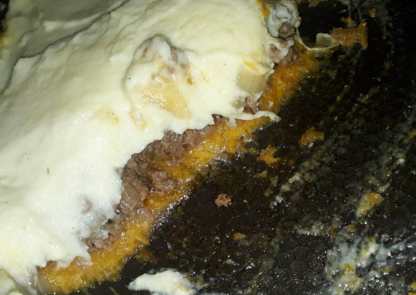Pastel de carne con mix de puré