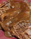 Left over beef pot roast (beef and noodles)