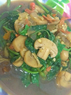 Foto resep Cah Kangkung Jamur Terasi