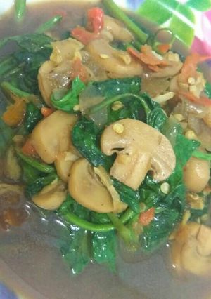 Foto resep Cah Kangkung Jamur Terasi