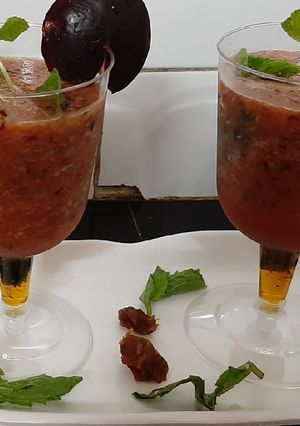 A picture of Plum Chia Seeds Juice.