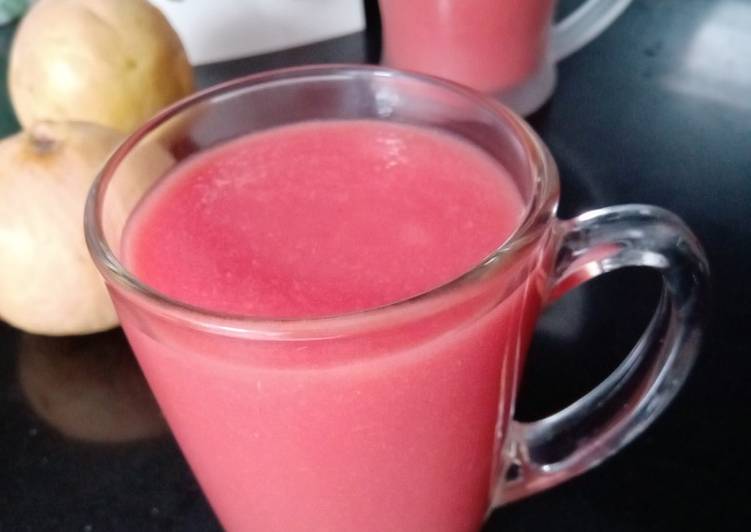 Jus jambu merah dan kurma (tanpa gula)