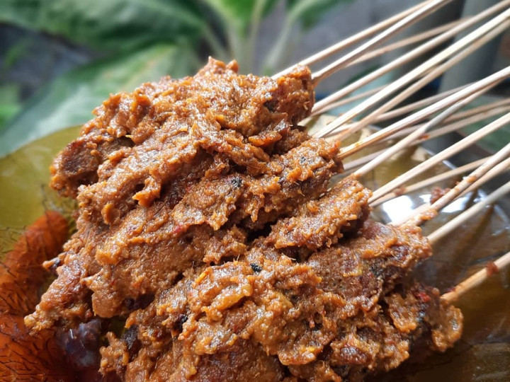 Ternyata begini lho! Resep memasak Sate sapi bumbu jangkep untuk Lebaran  sedap