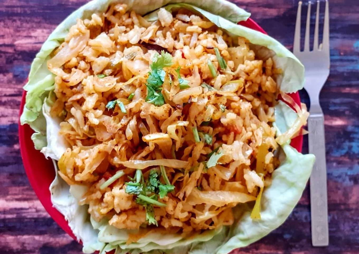 CABBAGE PULAV/ CABBAGE RICE