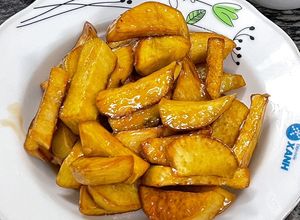 Hình của món Khoai lang chiên mắm.