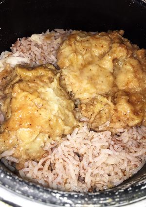 Foto resep Nasi Merah Ayam KFC ricecooker