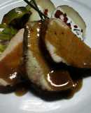 Lomo de cerdo en salsa de cerveza negra