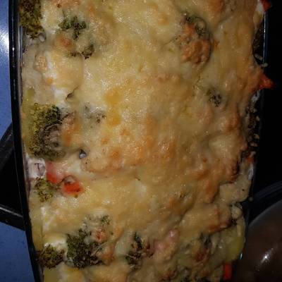 Pasta au gratin (Fideuá gratinada)